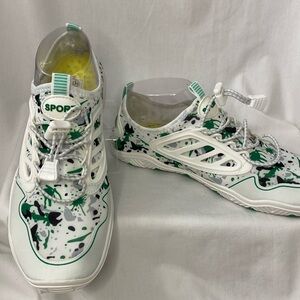 Quick Drying Water Shoes Size 8/Large ~ White Paint Splatter Design ~ Vivay